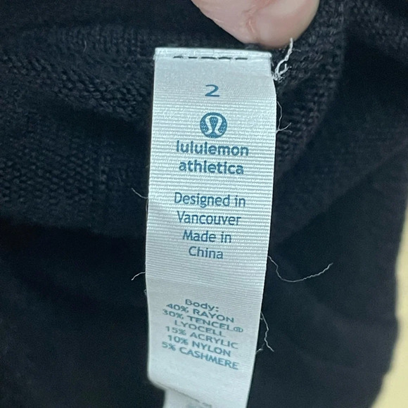 Lululemon Iconic Sweater Wrap cashmere blend lightweight long sleeve top - Picture 14 of 16